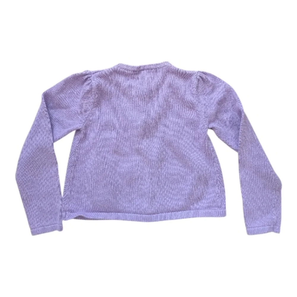 Gymboree Girls Lavender Knit Cardigan with Floral Pockets Size 5T